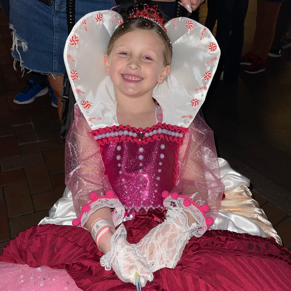 Vanellope Von Schweetz custom princess dress from Wreck It Ralph